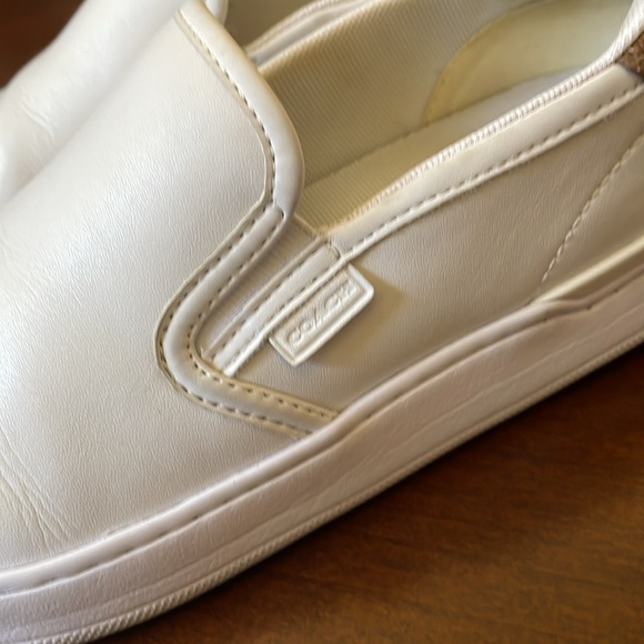 COACH Walker Leather Slip-On Shoes sneakers white size 8.5 - Picture 13 of 16